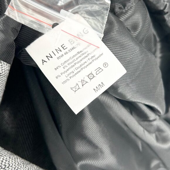 NWT Anine Bing Becky Double Breasted Herringbone Blazer Jacket - Picture 8 of 9
